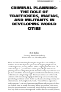 Cover page: Criminal Planning: The Role of Trackers, Mafias, and Militants in Developing World Cities