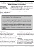 Cover page: Cerebellar Infarction from a Vertebral Artery Dissection after Blunt Chest Injury: A Case Report