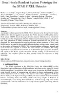 Cover page: Small-Scale Readout Systems Prototype for the STAR PIXEL Detector