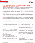 Cover page: Cypher and Enigma Homolog Protein Are Essential for Cardiac Development and Embryonic Survival