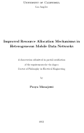 Cover page: Improved Resource Allocation Mechanisms in Heterogeneous Mobile Data Networks