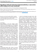 Cover page: Apixaban-induced cutaneous hypersensitivity: a case series with evidence of cross-reactivity