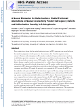 Cover page: A Neural Biomarker for Hallucinations: Medial Prefrontal Aberrations in Neural Connectivity Predict Self-Agency Deficits and Hallucination Severity in Schizophrenia.