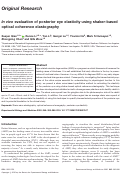 Cover page: In vivo evaluation of posterior eye elasticity using shaker-based optical coherence elastography