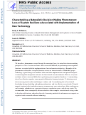 Cover page: Characterizing a Naturalistic Decision-Making Phenomenon