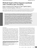 Cover page: PRICKLE3 linked to ATPase biogenesis manifested Leber's hereditary optic neuropathy.