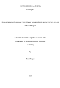 Cover page: Mexican Immigrant Women and Cervical Cancer Screening beliefs and the Pap test – A Look at Spousal Support