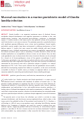 Cover page: Mucosal vaccination in a murine gnotobiotic model of Giardia lamblia infection