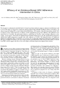 Cover page: Efficacy of an Evidence-Based ARV Adherence Intervention in China