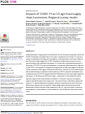 Cover page: Impacts of COVID-19 on US agri-food supply chain businesses: Regional survey results.