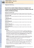 Cover page: Does the association between depressive symptoms and cardiovascular mortality risk vary by race? Evidence from the Health and Retirement Study.