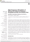 Cover page: High-Frequency Stimulation of Ventral CA1 Neurons Reduces Amygdala Activity and Inhibits Fear
