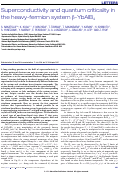 Cover page: Superconductivity and quantum criticality in the heavy-fermion system β-YbAlB4