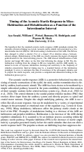 Cover page: Timing of the Acoustic Startle Response in Mice: Habituation and Dishabituation as a Function of the Interstimulus Interval