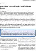 Cover page: Fronto-striatal projections regulate innate avoidance behavior