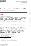 Cover page: Demonstration of the event identification capabilities of the NEXT-White detector