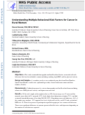 Cover page: Understanding Multiple Behavioral Risk Factors for Cancer in Rural Women