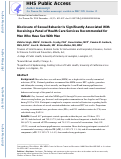 Cover page: Disclosure of Sexual Behavior Is Significantly Associated With Receiving a Panel of Health Care Services Recommended for Men Who Have Sex With Men