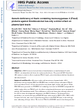 Cover page: Genetic Deficiency of Flavin-Containing Monooxygenase 3 ( Fmo3) Protects Against Thrombosis but Has Only a Minor Effect on Plasma Lipid Levels-Brief Report.