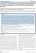 Cover page: Comparison of Peptide Array Substrate Phosphorylation of c-Raf and Mitogen Activated Protein Kinase Kinase Kinase 8