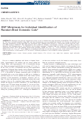 Cover page: SNP Miniplexes for Individual Identification of Random‐Bred Domestic Cats