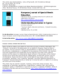 Cover page: Understanding inclusion in Cyprus