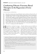 Cover page: Combatting Fibrosis: Exosome‐Based Therapies in the Regression of Liver Fibrosis