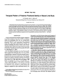 Cover page: Temporal pattern of posterior positional identity in mouse limb buds