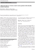 Cover page: Clinical predictors of early second event in patients with clinically isolated syndrome