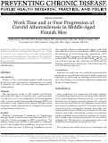 Cover page: Work time and 11-year progression of carotid atherosclerosis in middle-aged Finnish men.