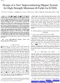 Cover page: Design of a New Superconducting Magnet System for High Strength Minimum-B Fields for ECRIS