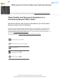 Cover page: Sleep Quality and Nocturnal Symptoms in a Community-Based COPD Cohort