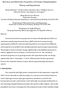 Cover page: Structure and Electronic Properties of Cerium Orthophosphate: Theory and Experiment