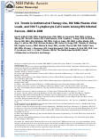 Cover page: U.S. trends in antiretroviral therapy use, HIV RNA plasma viral loads, and CD4 T-lymphocyte cell counts among HIV-infected persons, 2000 to 2008.