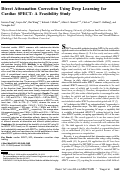 Cover page: Direct Attenuation Correction Using Deep Learning for Cardiac SPECT: A Feasibility Study