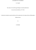 Cover page: The Limits of a Grand Strategy Paradigm in International Relations: Lessons from Israeli History, 1977-1983