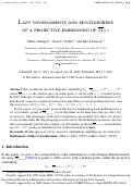 Cover page: Lazy tournaments and multidegrees of a projective embedding of \(\overline{M}_{0,n}\)