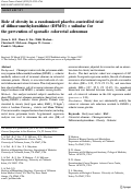 Cover page: Role of obesity in a randomized placebo-controlled trial of difluoromethylornithine (DFMO)&nbsp;+&nbsp;sulindac for the prevention of sporadic colorectal adenomas.