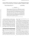 Cover page: Latent Variable Assessment of Outcomes in a Nurse-Managed Intervention to Increase Latent Tuberculosis Treatment Completion in Homeless Adults