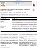 Cover page: Contralateral prophylactic mastectomy: A narrative review of the evidence and acceptability