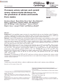 Cover page: Coronary artery calcium and carotid artery intima-media thickness for the prediction of stroke and benefit from statins