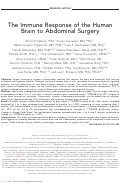 Cover page: The immune response of the human brain to abdominal surgery