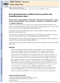 Cover page: Bone mineral density in children and young adults with neurofibromatosis type 1