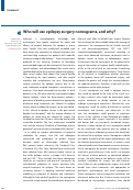 Cover page: Who will use epilepsy surgery nomograms, and why?