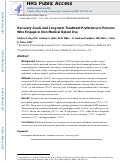 Cover page: Recovery Goals and Long-term Treatment Preference in Persons Who Engage in Nonmedical Opioid Use