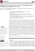 Cover page: Diflunisal Attenuates Virulence Factor Gene Regulation and Phenotypes in <i>Staphylococcus aureus</i>.