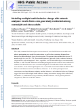 Cover page: Modelling multiple health behavior change with network analyses: results from a one-year study conducted among overweight and obese adults.