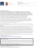 Cover page: Randomized controlled trial of an integrated approach to treating insomnia and improving the use of positive airway pressure therapy in veterans with comorbid insomnia disorder and obstructive sleep apnea