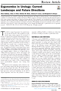 Cover page: Ergonomics in Urology: Current Landscape and Future Directions