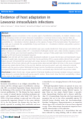 Cover page: Evidence of host adaptation in Lawsonia intracellularis infections